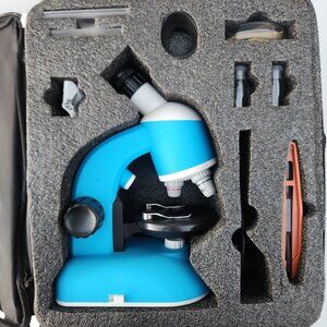 New Kids 29-Piece Microscope STEM Set Science Kit w/ Carrying Case Up To 1200x Z